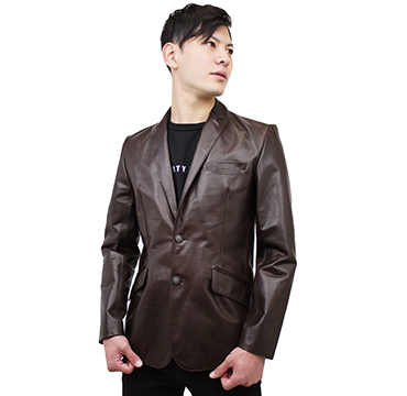13,279円日本製品 高級馬革使用ウールジャケットカラーブラックホースレザー使用