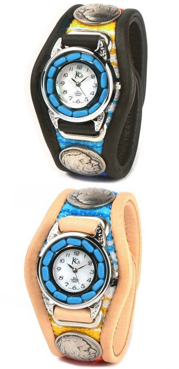 彩り鮮やかな3コンチョ腕時計（牛革/日本製）｜革製品専門店レザーハウス
